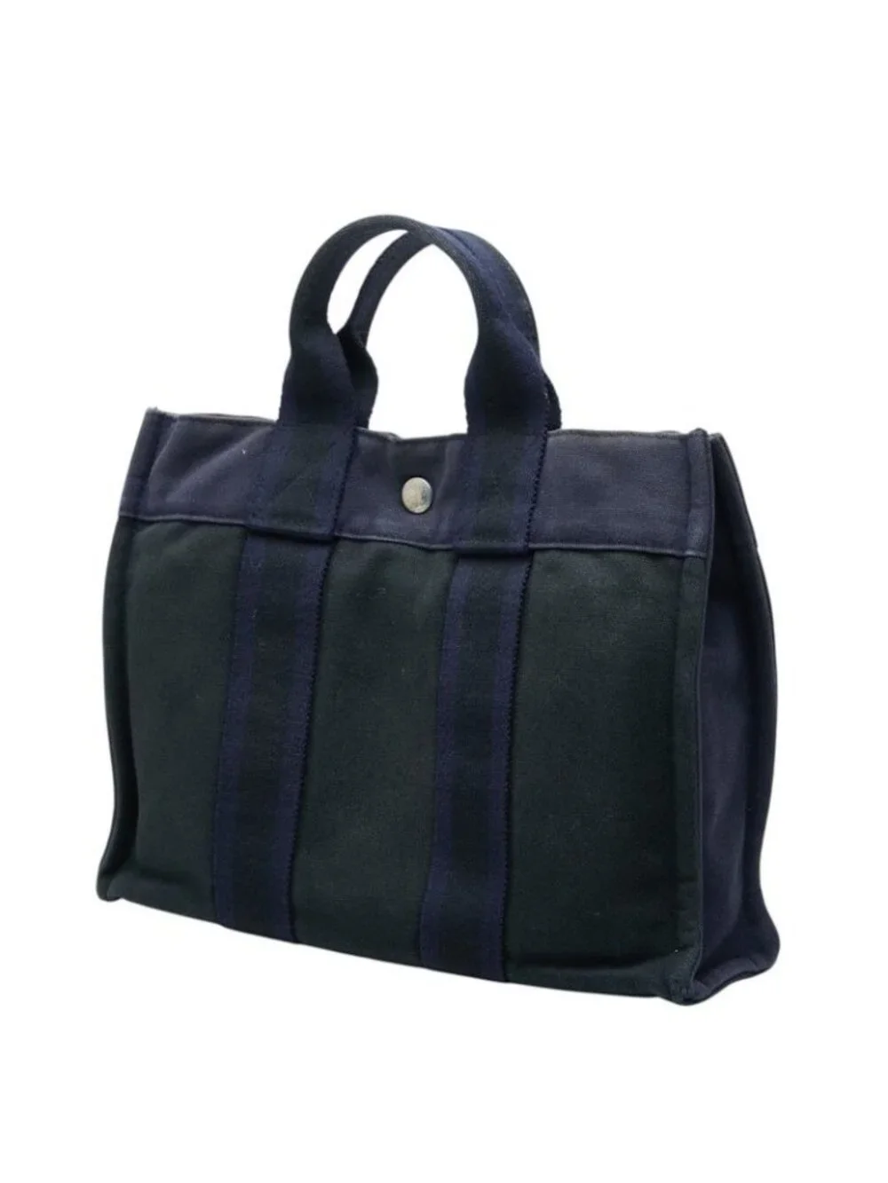 Hermes Fourre Tout PM Tote Black Purple Canvas